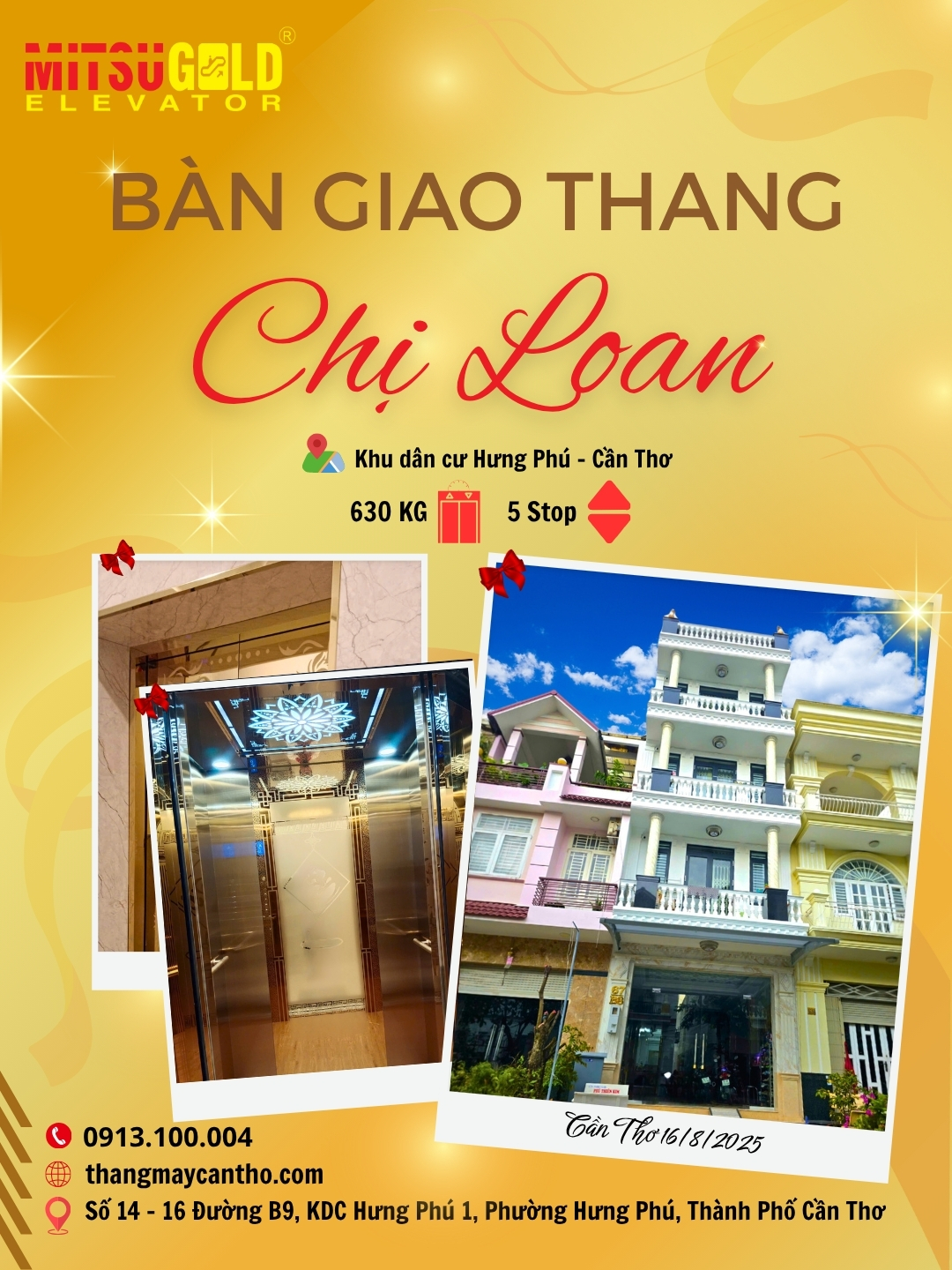 thi cong thang may, thang may Can Tho, bao tri thang may, sua chua thang may