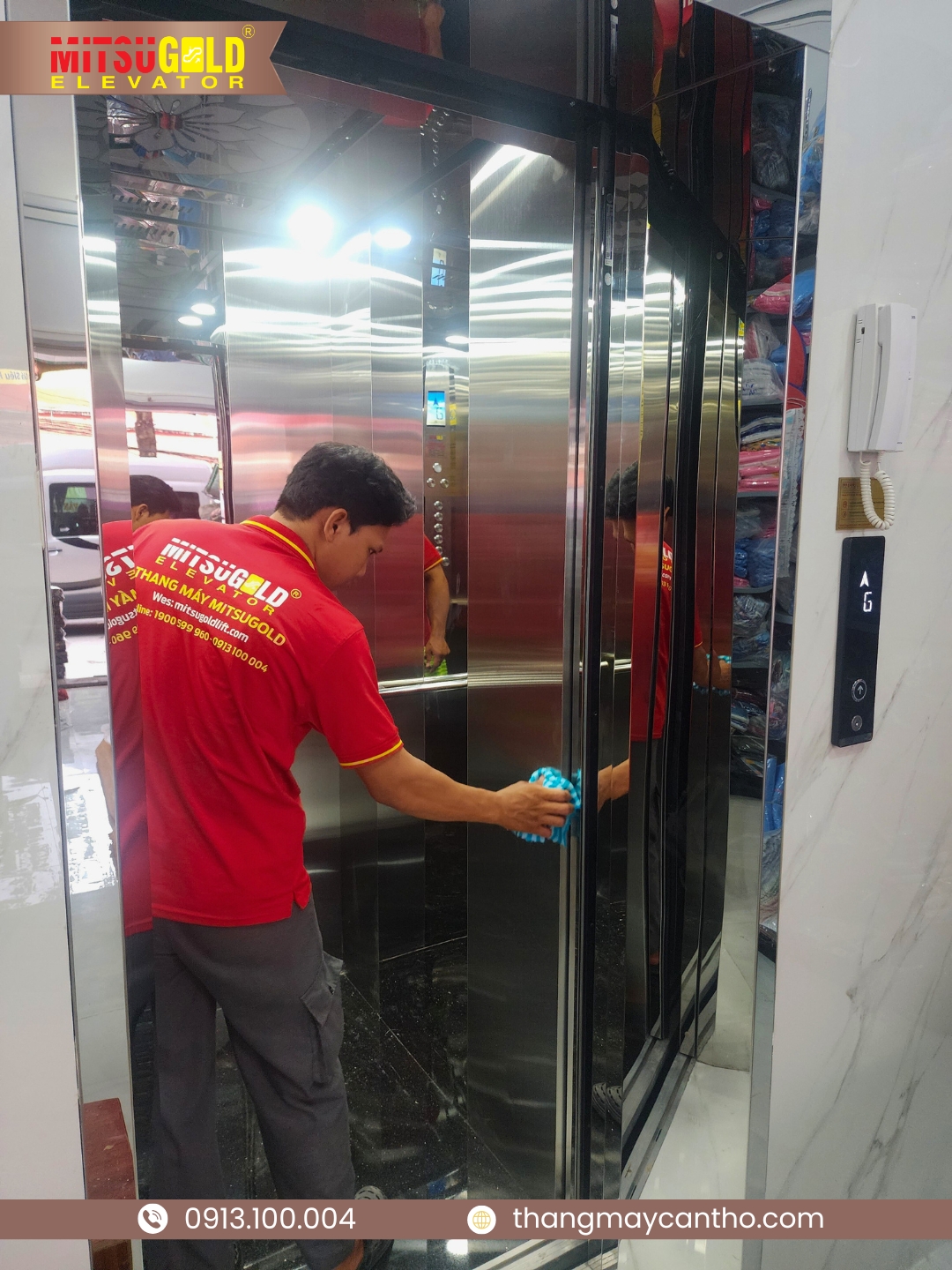 thi cong thang may, thang may Can Tho